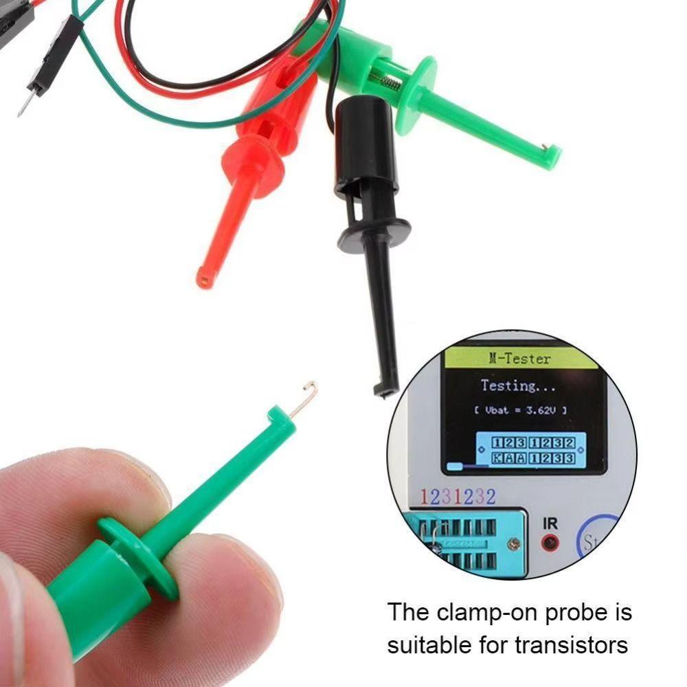 

3pcs/set Male Head DuPont Line Electrical Hook Test Clip Transistor Tester Electronic Product