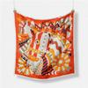 Luxury Horse Print Silk Square Scarf Women Spring Neck Tie Shawl Wraps Female Hair Hand Wrist Headkercheif Hijab Bandana