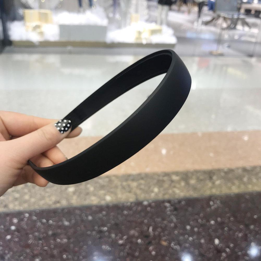 1PC Plastic Fashion Frosted Wide Headband Hair Band Headwear Bezel Hair Accessories For Woman Satin Covered Resin Hairbands