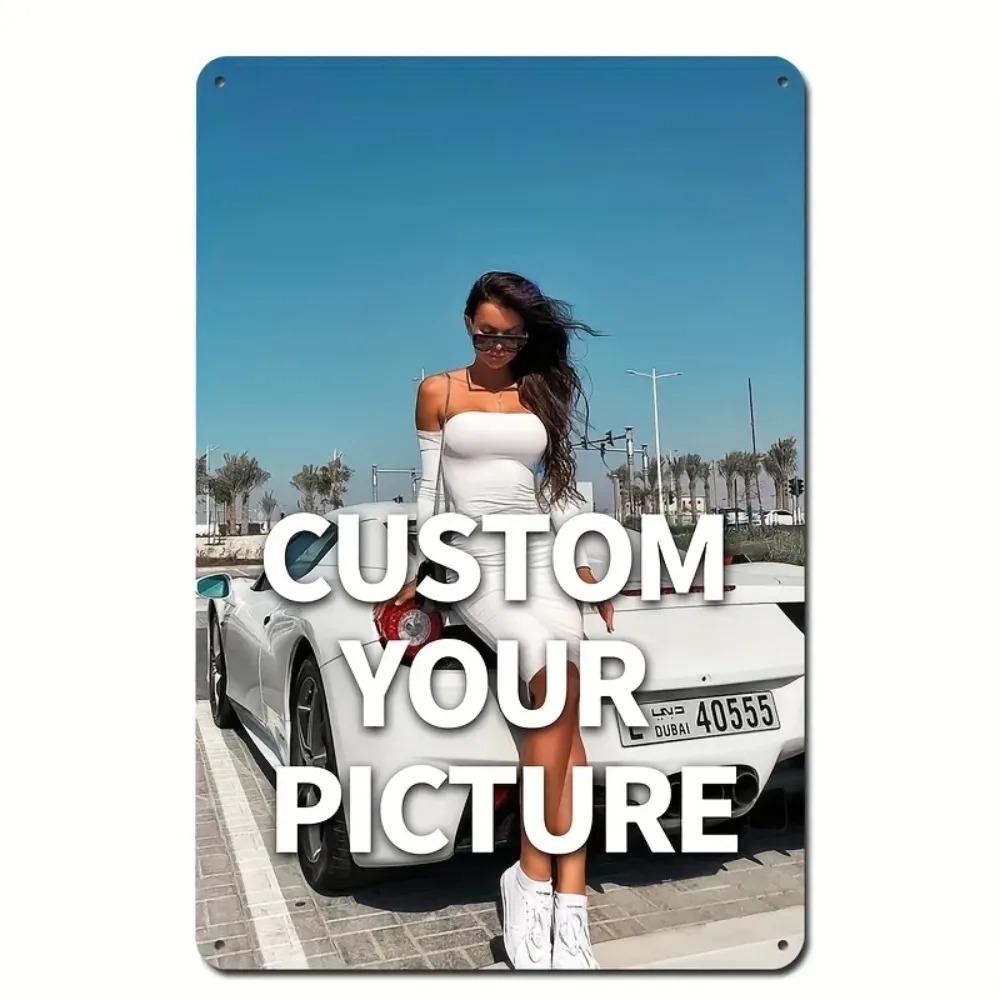 Custom 8x12 Inch Aluminum Garage Sign Retro Nameplate Mechanic Gift Wall Decor