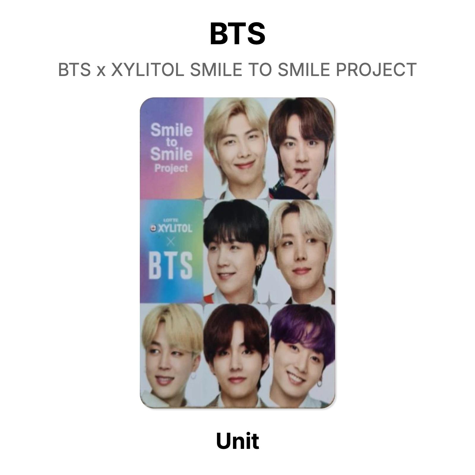 BTS Unit BTS x XYLITOL SMILE TO SMILE PROJECT Official Photocard Unit