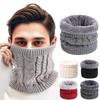 Soft Knitted Neck Warmer Winter Warm Brushed Knit Neck Warmers Thick Cold-proof Collar Running Hiking Scarves Headband Ski Mask