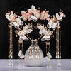 Chinese Flower Tassel Traditional Classical Style Hair Stick Pin, Butterfly Hair Comb Hairpin Sets Crystal Hair Chopsticks Headwear Hair Accessories