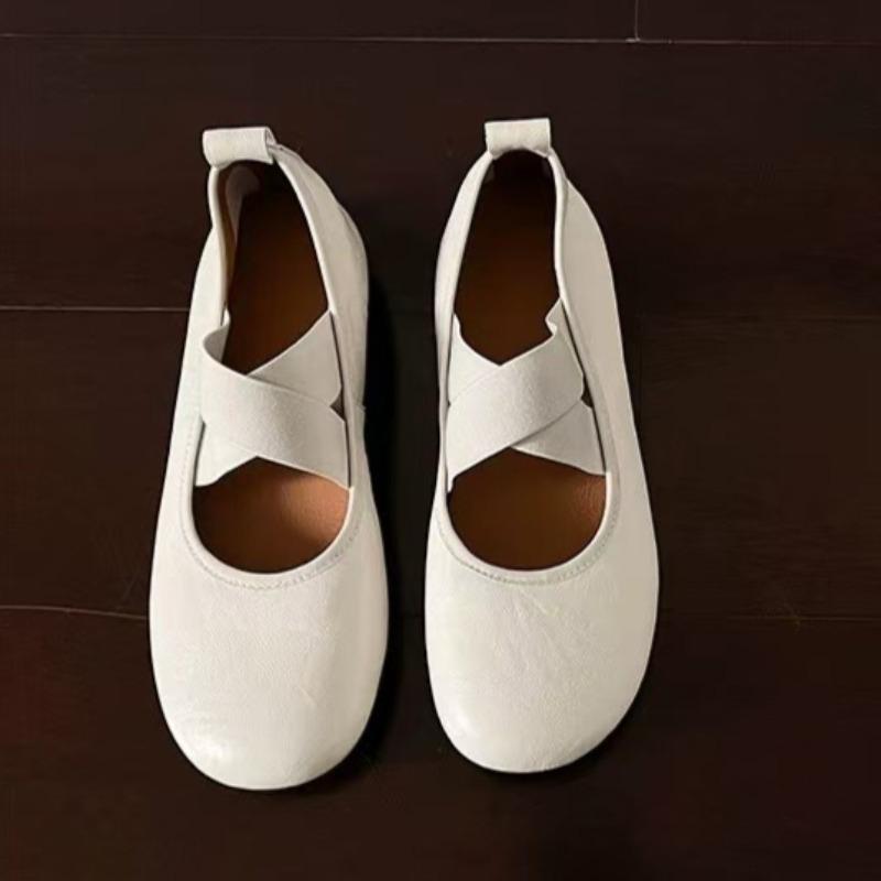 Fashion Fashion Flats Ballet Dance Shoes Shallow Leather Elegant Loafers Shoes 2025 Autumn New Designer Sneaker Dress Zapatillas Mujer