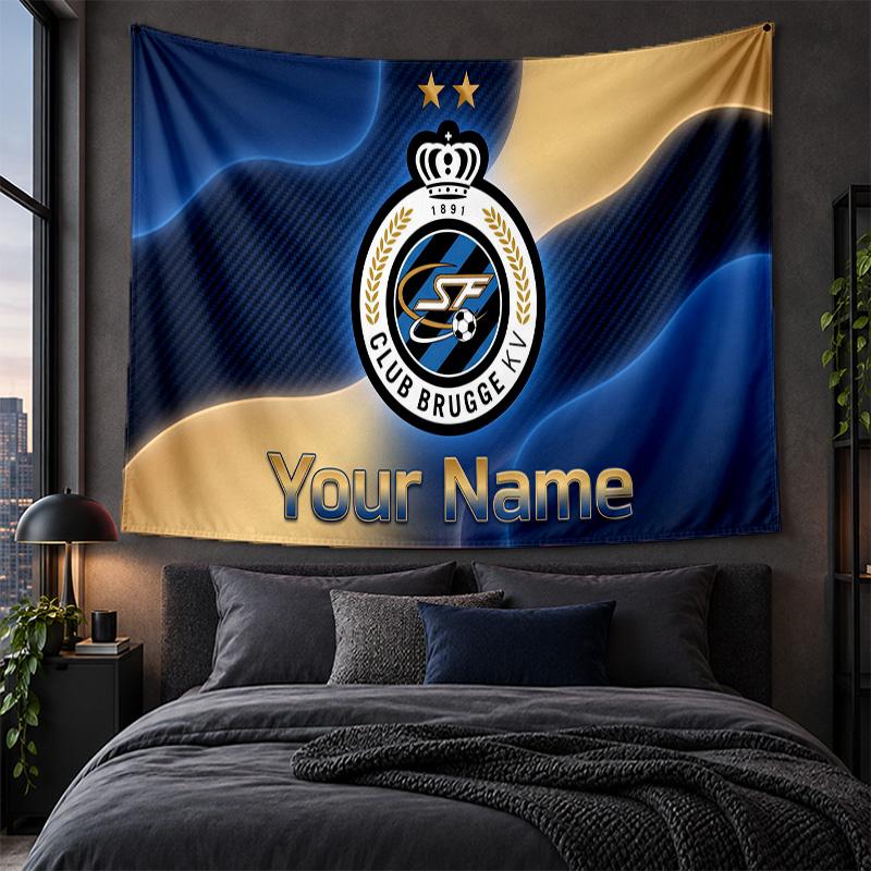 Personalized Tapestry Wall Hanging Club Brugge FC Pattern Art Background Cloth