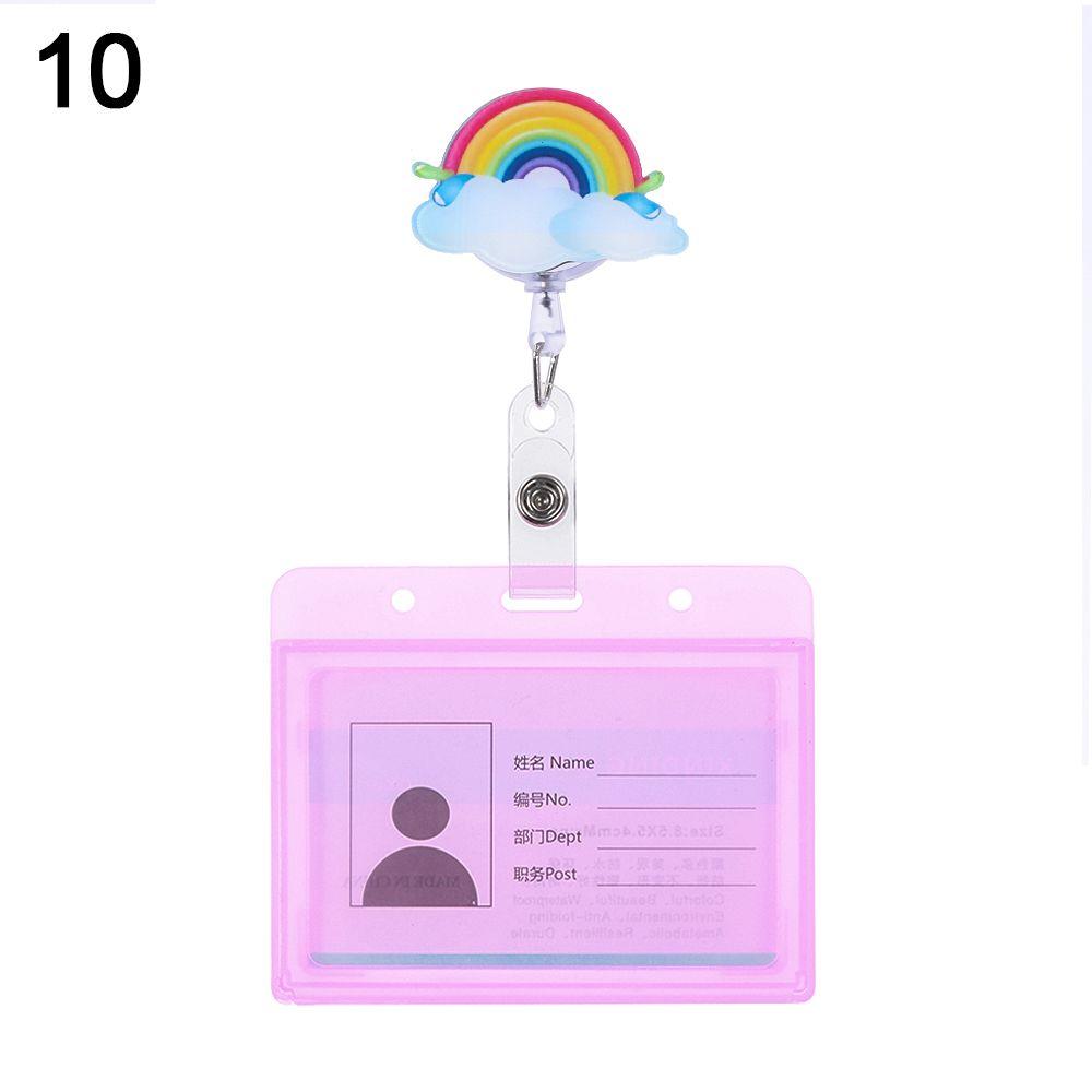 Cartoon Nurse Doctor ID Badge Holder with Retractable Reel, Retractable Metal Clip Business Work Card/Name Tags Badge Holders