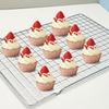 Baking Tool Rectangular Baking Cooling Rack Grid Design Silver Food Drying Rack Heat Resistant High Feet BBQ Cooling Rack Oven