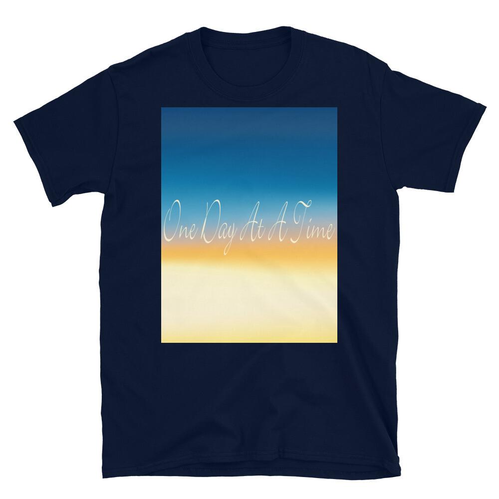 

One Day At A Time AA Sober Sunrise Sunset Tee Tees TShirt NA Unisex T-Shirt M