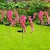 2Pcs Solar Powered Wisteria Flower Lawn Lamp IP65 Waterproof LED Wisteria Flower Lamp Last Up To 8H Courtyard Garden Decoration