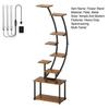 Indoor Plant Stand 155CM Tall with Grow Lights, 9 Tiered Shelf, Metal 155cm Large Holder Shelf Display Rack Holder, Half-Moon Flower for Living Room