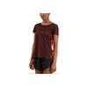 On Performance Casual Round Neck Short Sleeve T-Shirt Women T-Shirts Mulberry-Brown Orange 202.00238