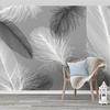 Nordic Style Wallpaper Black And White Feather Mural Living Room Bedroom Home Decor Wall Papers