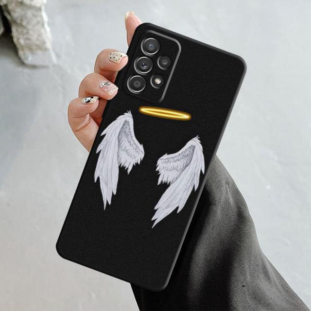 Girl Angel And Demon Wings Phone Case For Samsung Galaxy A14 A73 A53 A71 A51 A31 A33 A22 A12 A21s A13 A32 A52s A72 A52 A23 Cover
