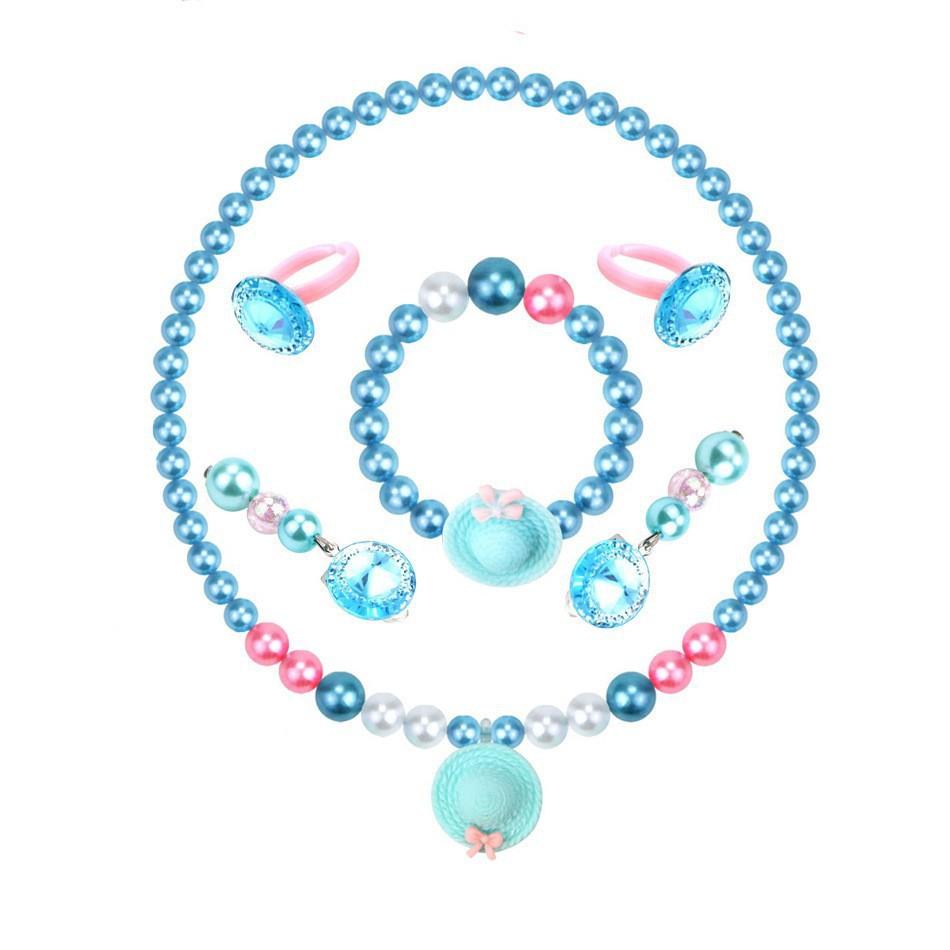 Children'S Princess Crown Accessories Necklace Set Bag Accessories Mermaid Generation Children'S Birthday Gift Jewelry