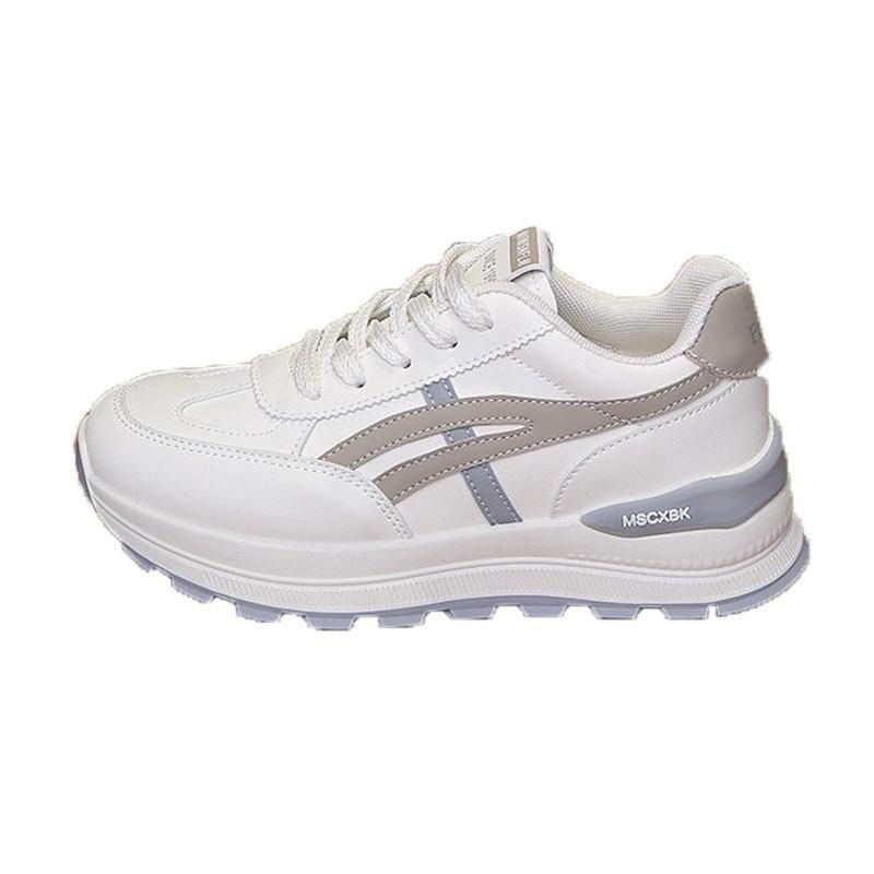 Womens PU Leather Retro Running Shoes Lightweight Platform Sneakers