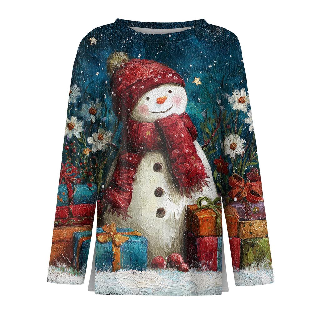 Womens's Fashion Casual Halloween Print V-neck Mid Length Pocket 3/4 Sleeve Top