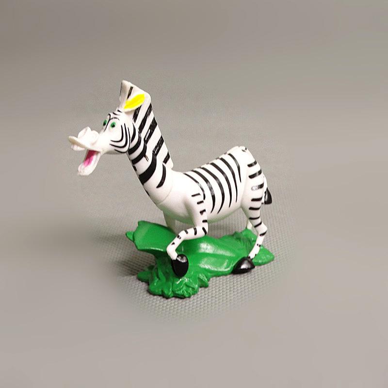 Disney Madagascar Movie Animal Figure Set - 4-Piece Lion Zebra Giraffe Hippo PVC Model Collection, Hot Cartoon Gift for Kids