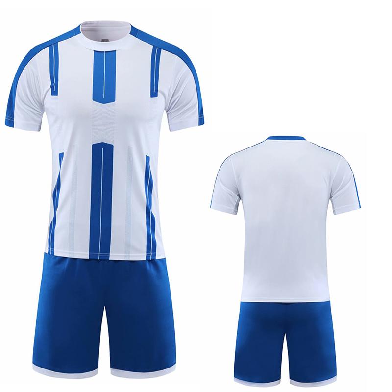 Men Short Sleeve White Soccer Jersey Set  Yellow Adult Football Uniform Man Pink  Team Soccer Shirt
