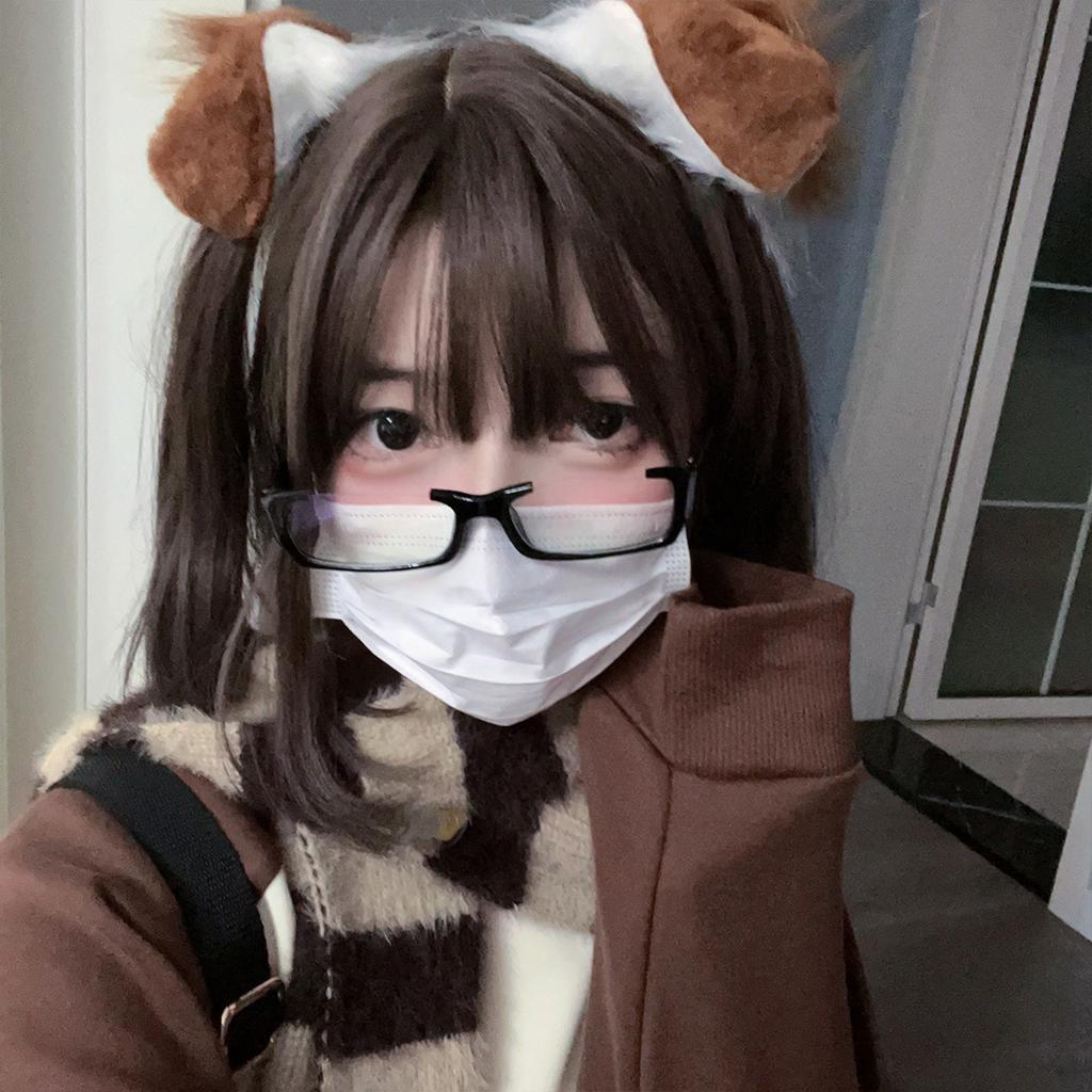 Akita Dog Ears Plush Headband Soft Comfortable Headwear Furry Animal Ear Costume Accessory for Parties and Cosplay