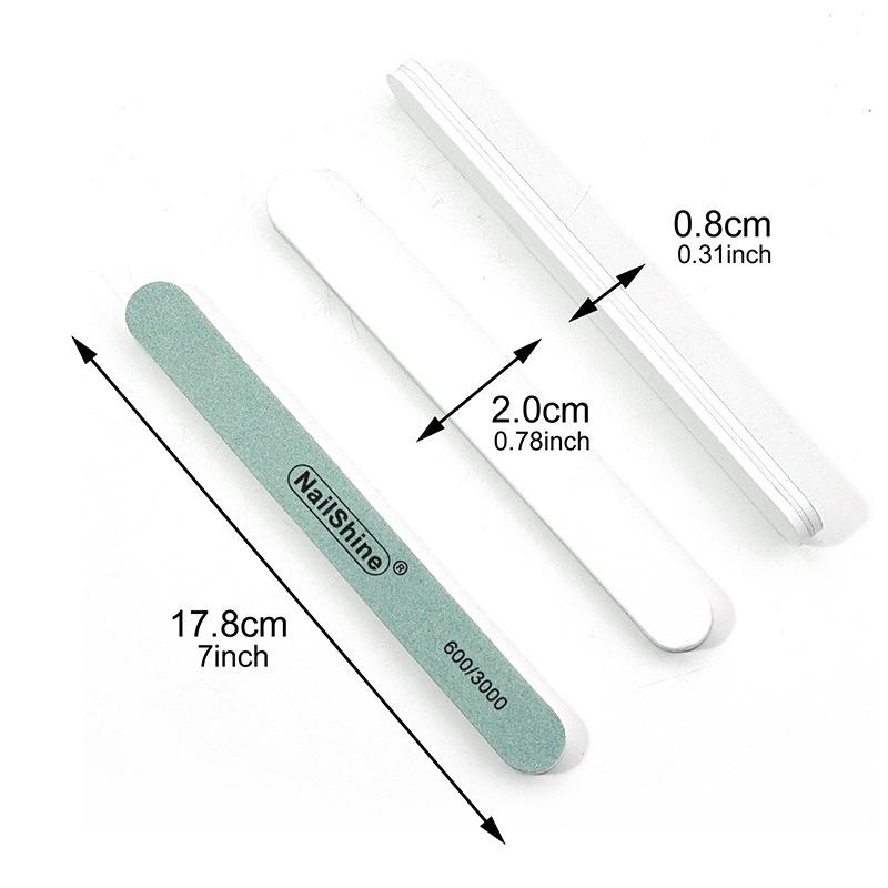 Nail and Silver Polishing Set: Green White Strips for Coarse and Fine Grinding