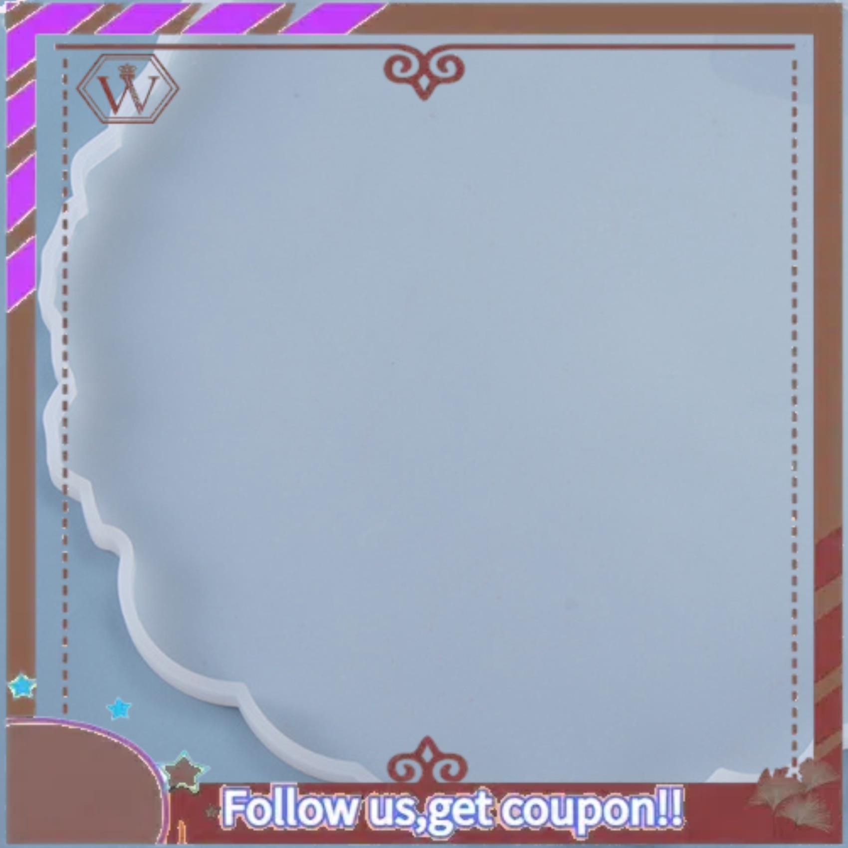 (New)-2X DIY Crystal Epoxy Mold Compote Swing Table Round Lace Coaster Table Decoration Silicone Mold (Transparent white,NONE)