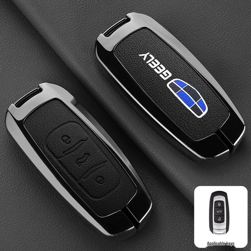 Premium Protective Key Cover for Geely Emgrand: Fits 26 Models including Xingyue L, Xingrui, Boyue L, Haoyue, Bin Yue – Men's Buckle Design