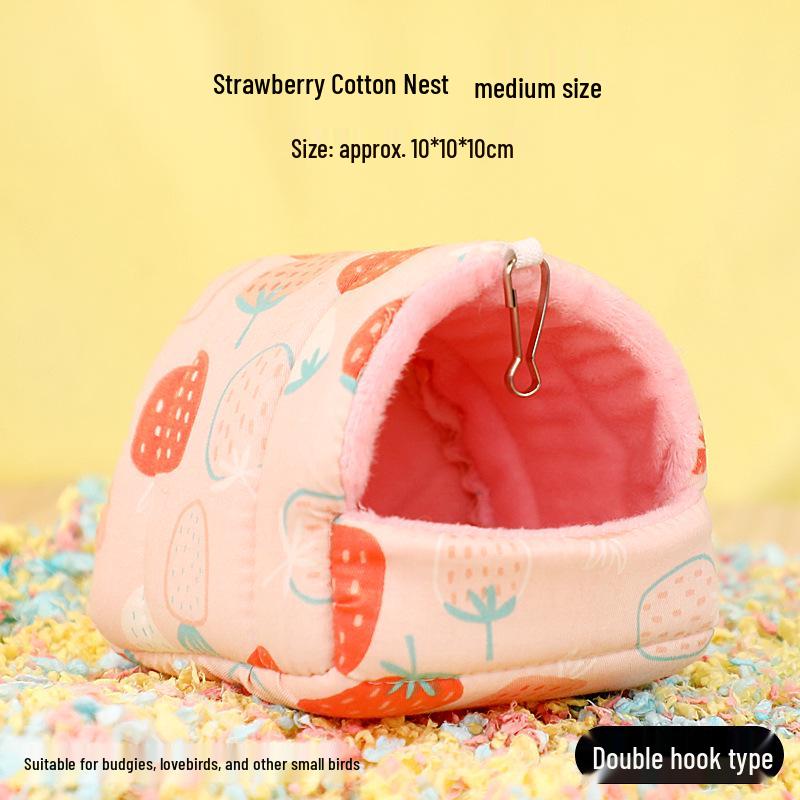 Verdicktes isoliertes Baumwollnest für Papageien und Wellensittiche - Winterwärme für Nymphensittiche