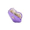 VIVIENNE WESTWOOD Belle Saturn Logo Kiss Lock Heart Frame Handbag Wallet Women Handbags Purple 4304006NW00HKJ401