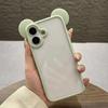 Cute 3D Animal Ears Acrylic Clear Phone Case For iPhone 17 Air 16 15 14 Plus 13 12 Pro Max Transparent Back Cover