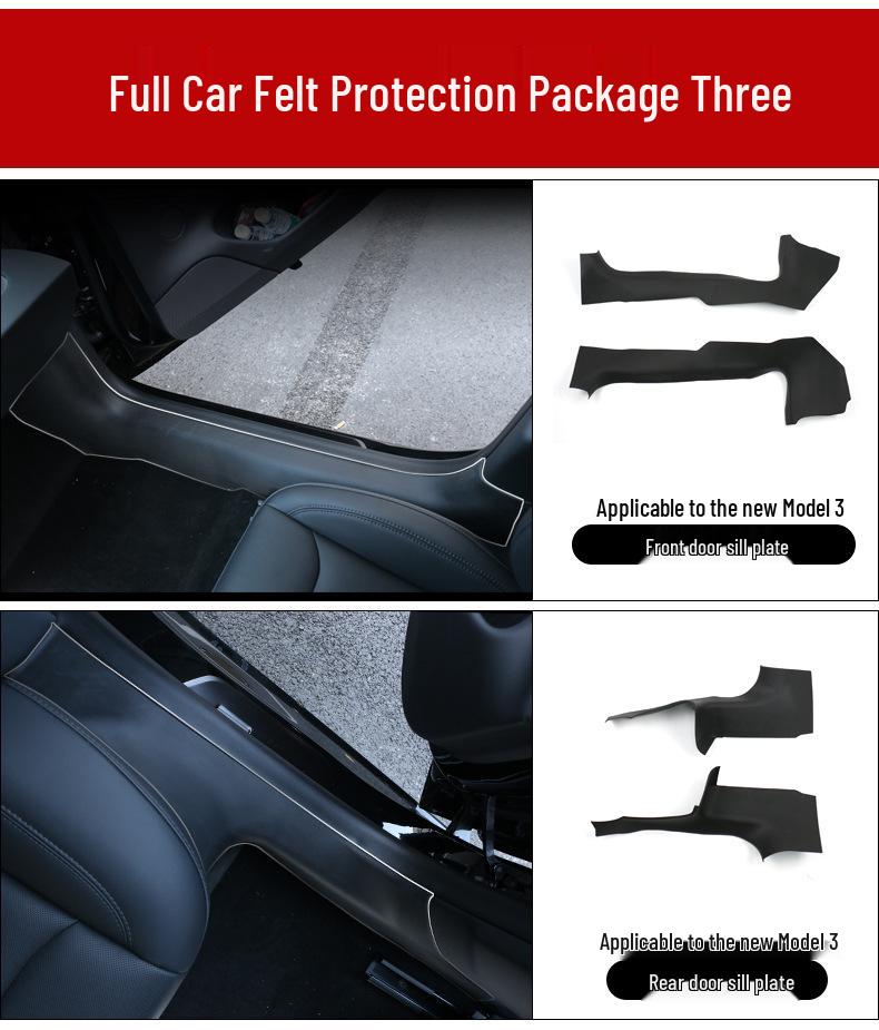 TPE Floor Mats for Tesla Model Y3 Interior - Complete Set for New Car Modification