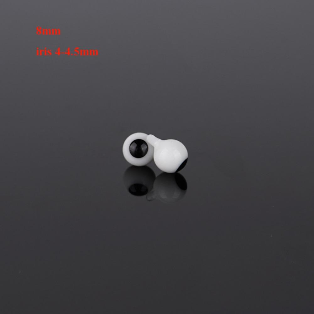 4mm 6mm 8mm 10mm Glass Eyes Eyeball Handle Style Black DIY Doll Making Crafts Accessories Safety Animal Toys
