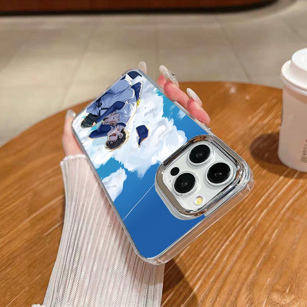 Anime Aces Of D-Diamonds Handyhülle Für Iphone 17 16 15 14 13 12 11 Pro Max Xr Air Plus Silikonhülle Silber Hard Shell Hülle