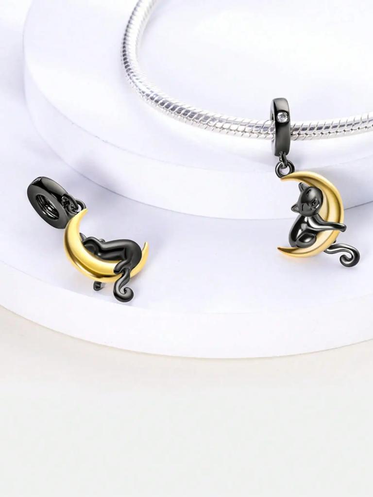 Charms Plata Halloween Black Cat Pumpkinbeads For Charmsoriginales Bracelet Beads Jewellery Making Women'S Gift