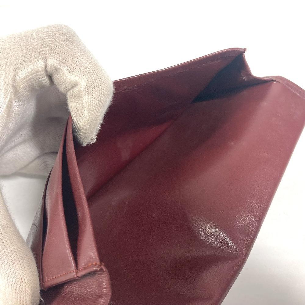 CARTIER Must de Line logo wallet Long wallet Long Wallet Leather wine-red