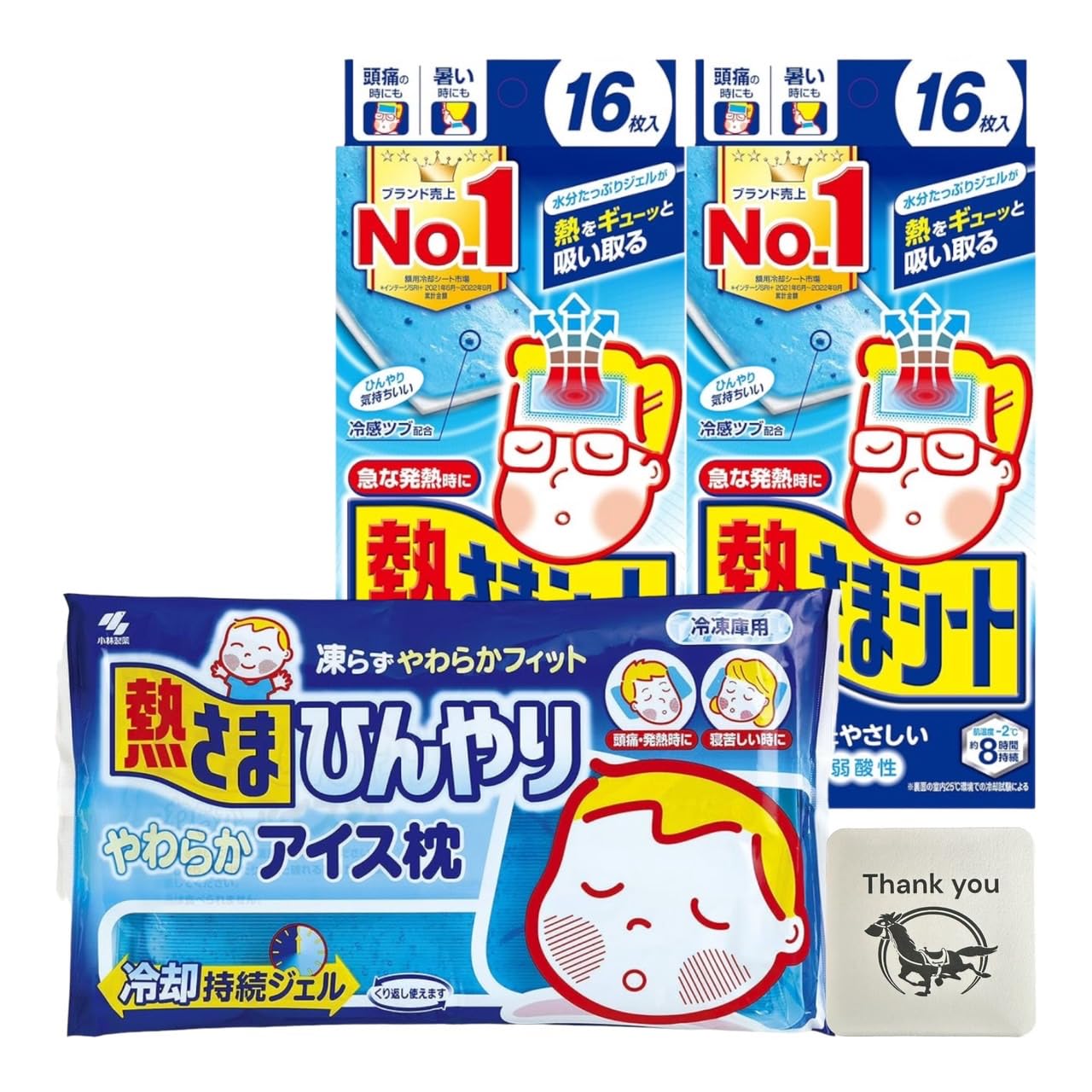 

1 x Мягкая ледяная подушка для облегчения жара 2 x Охлаждающие простыни для взрослых Kunutonn Оригинальный логотип Бонус + Нежная к коже (16 листов) + синий