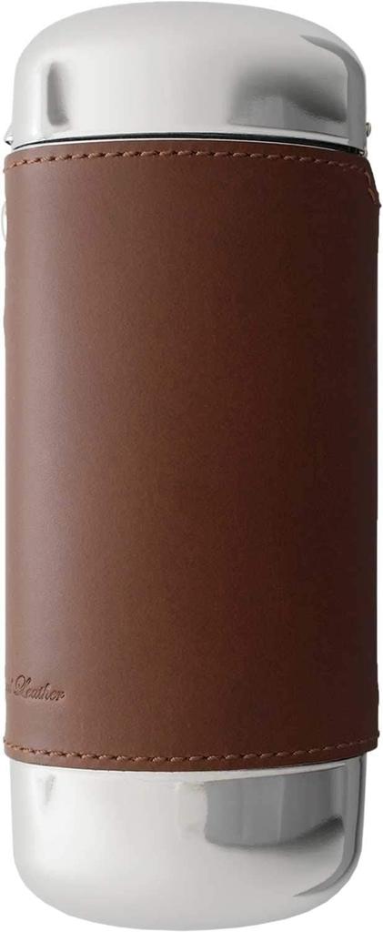 BT Oval Glasses Dark Italian Simple Hard Gift Slip-On Case, Brown, A-INL-3901, Leather-Wrapped Leather, Type,