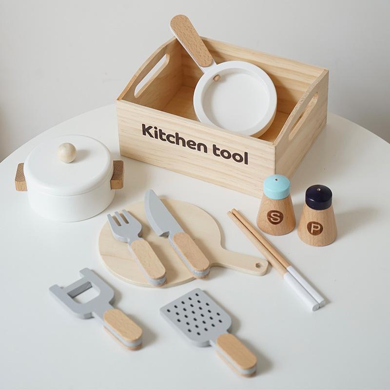 Toys Educational Toys Accessories Toys Cutting Play Food Kitchen Wooden Food Set Pretend Food Fruit Vegetable Cognition Kids