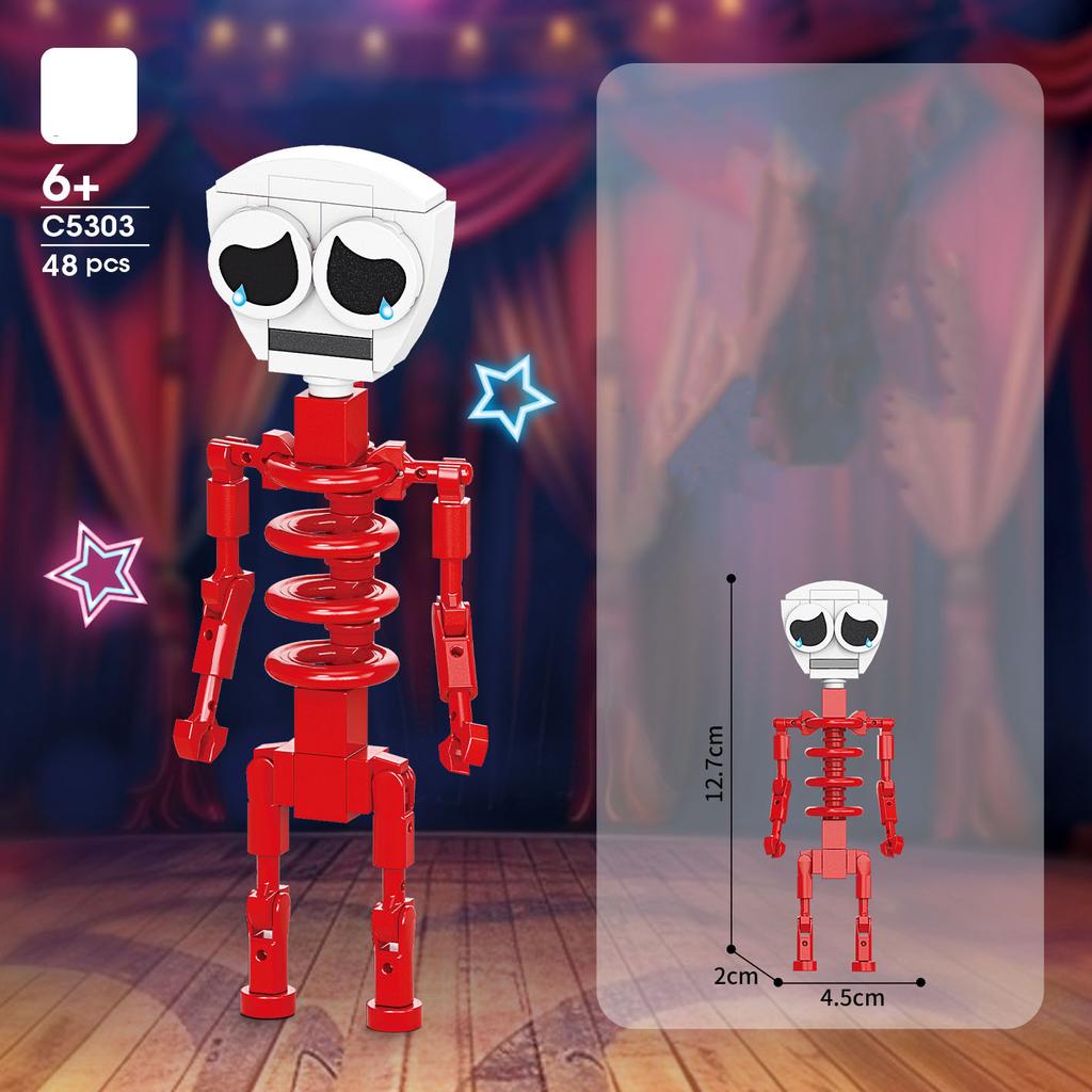 New The Amazing Digital Circus Anime Figures Building Block Horror Game Cartoon Cute Doll Block Model Set Toys for Kids Gifts