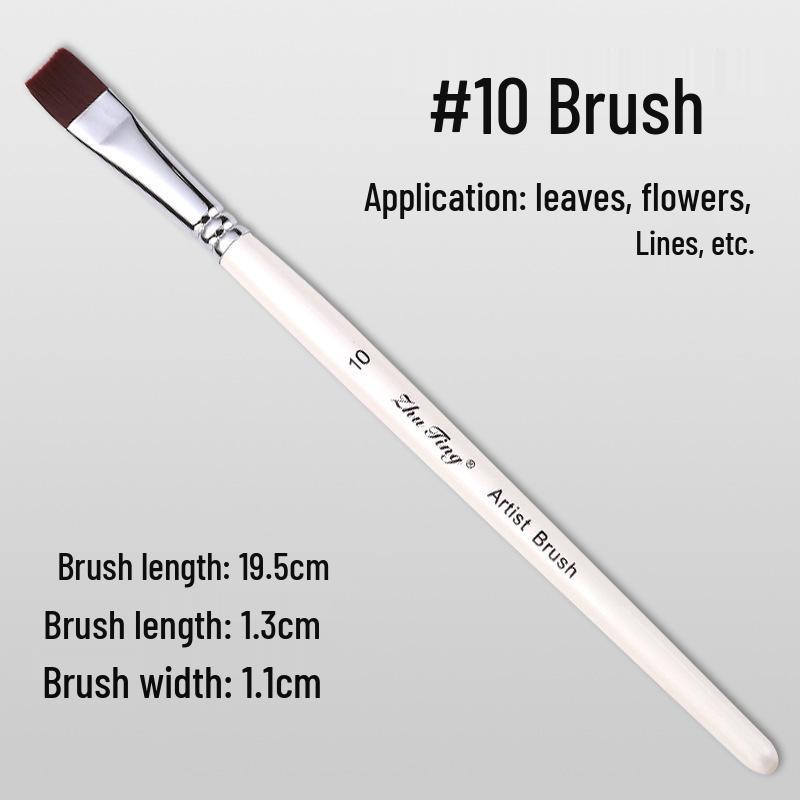 17-Piece Face Painting Brush Set: Hook Line, Embossing, Row, Flat, Oblique, Petal Brushes