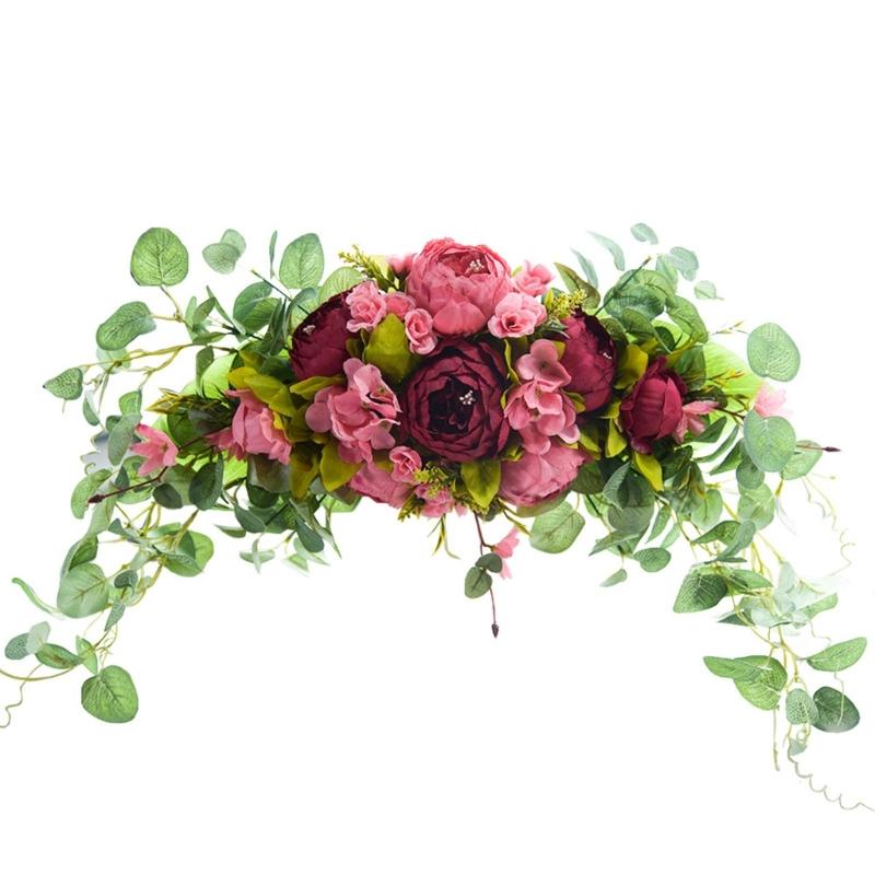 Artificial Flower Swag Wedding Arch Decoration for Wedding Reception Backdrops Wedding Ceremony Sign Flower Decoration