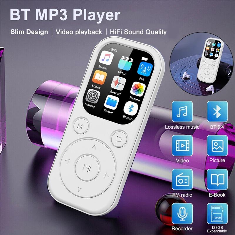 Portable MP3/MP4 Music Player 2.01-inch IPS High Definition Screen Bluetooth 5.4 Compatible eBook Recording Walkman FM Radio