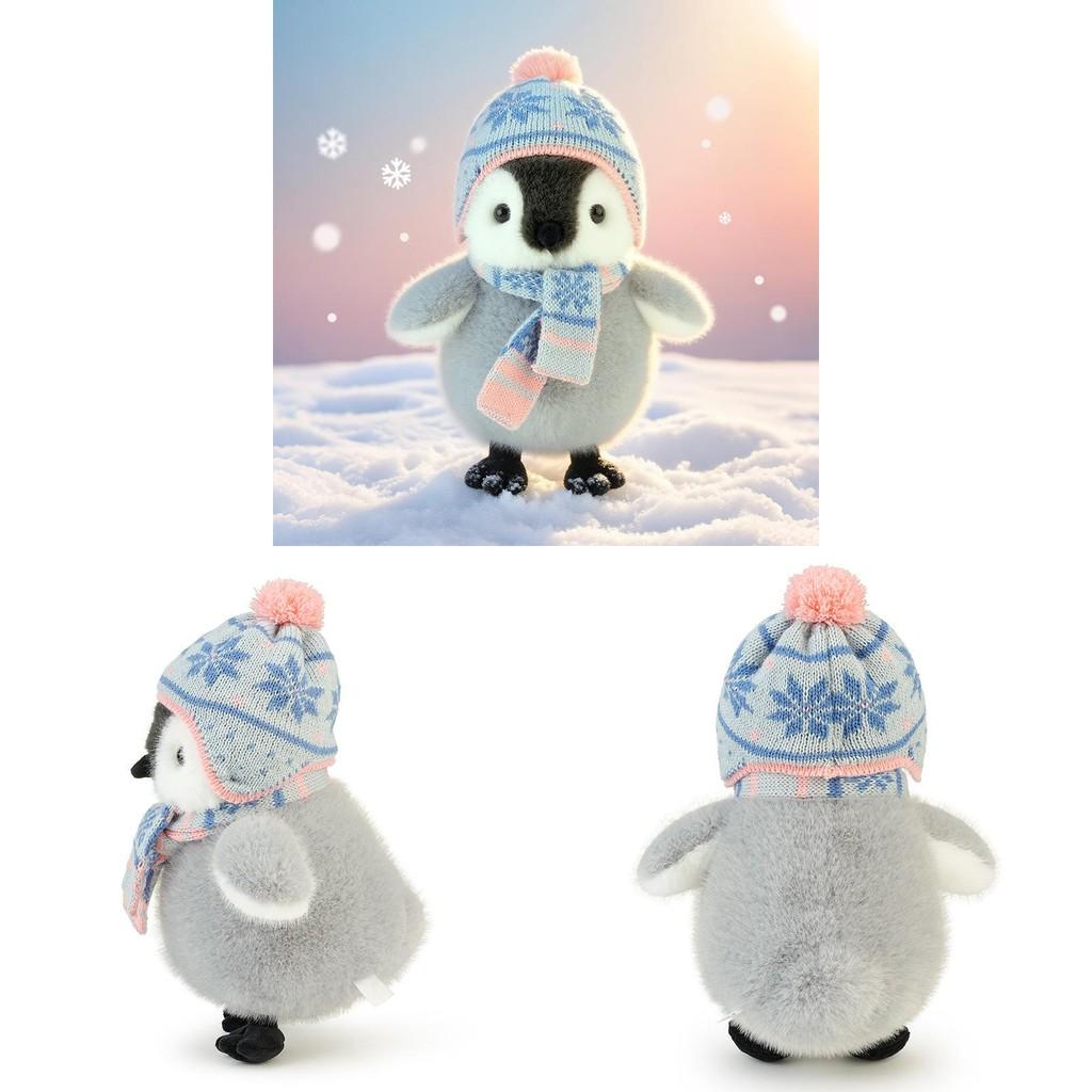 Wear Scarf Hat Penguin Plush Toy Soft Teddy For Kids Bedtime Gift