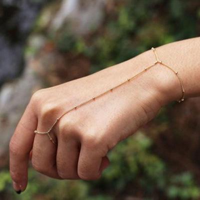 Europäisches & Amerikanisches Damen Perlen Fingerkettenarmband - Exquisites Frühlingsmode-Accessoire