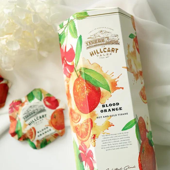 Blood Orange 14 Muslin Tea Bags Blended Herbal Tea Caffeine Free Iced Tea