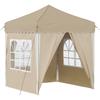 Pop Up Party Tent 195 X 195 X 245 Cm Cream Oxford Fabric