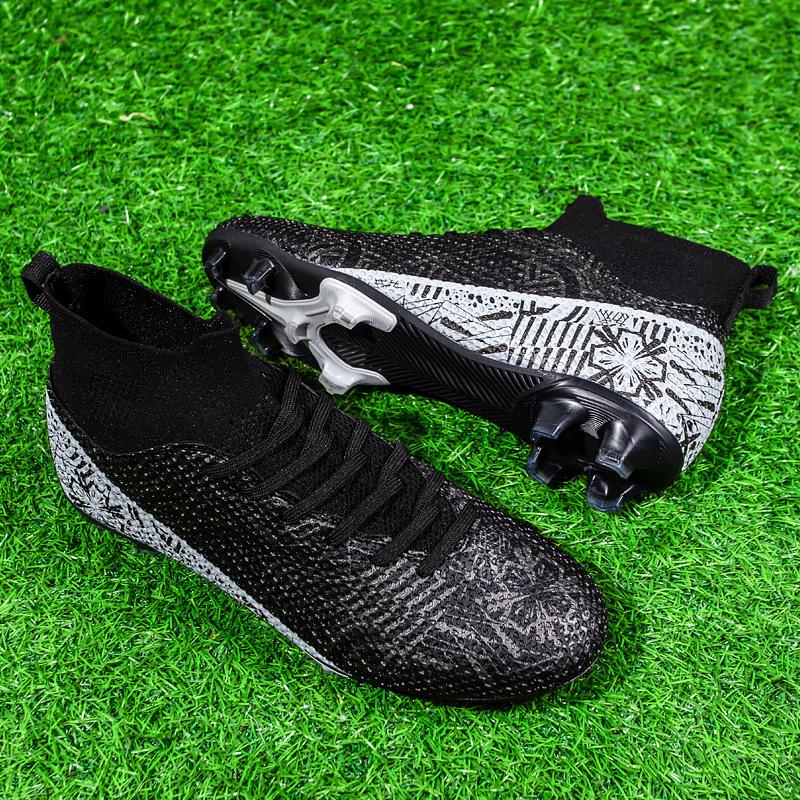 Hot-selling Football Shoes Men's High-top Long Broken Nails Student Children Boys Professional Training Football Shoes