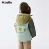 M.Latin Boys' 2025 Winter Color Block Mid-Length Down Jacket