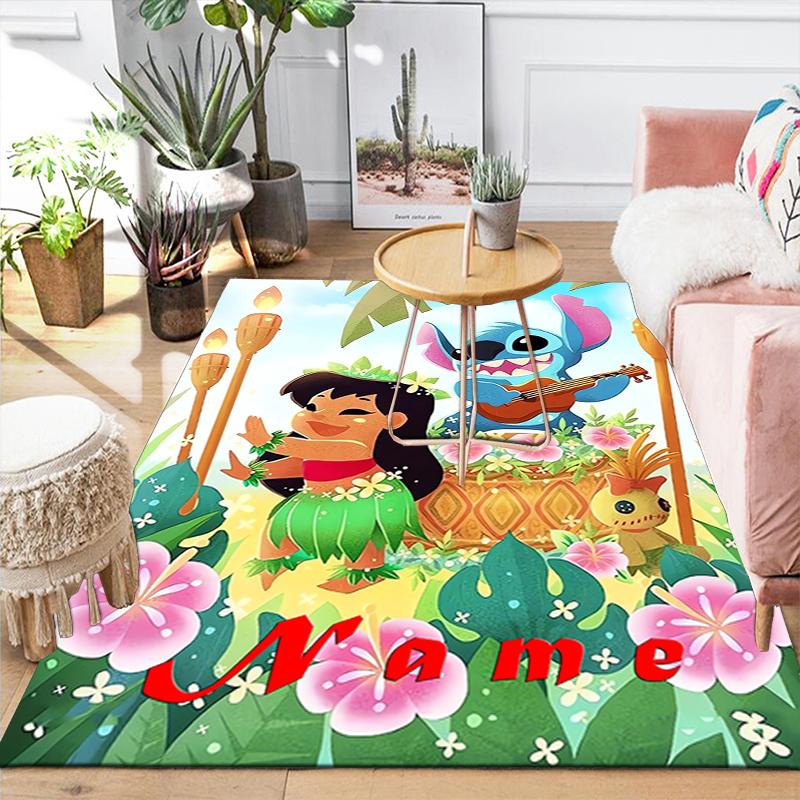 Custom 1Pc Lilo Stitch Adventure Rug Office Carpet Indoor Outdoor Entrance Doormat Nonslip Soft And Comfortable Living Room D916292