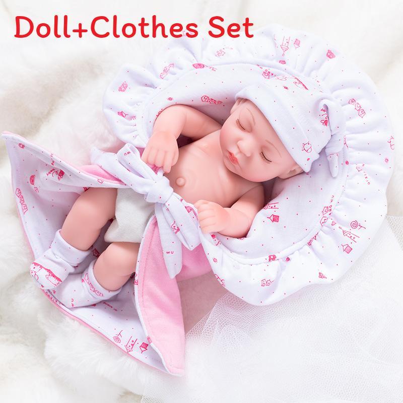 Reborn Baby Doll Toy 12in Soft Silicone Sleepwear For Kids And Collectors