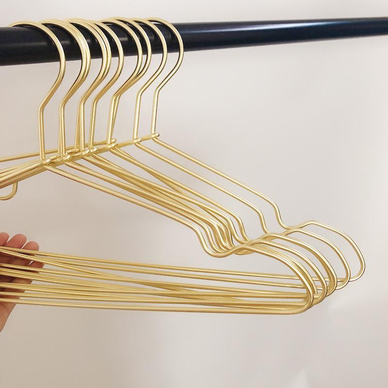 10pcs Silver/Gold Hanger For Clothes Aluminum Alloy Durable Clothes Hanger For Coats Skirts Pants Dress